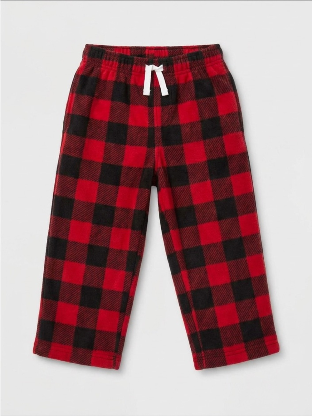ROOTS 3T Fleece Buffalo Check Plaid PJ pants